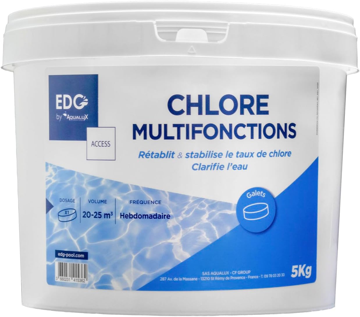 Chlore multifonctions EDG by Aqualux 5Kg
