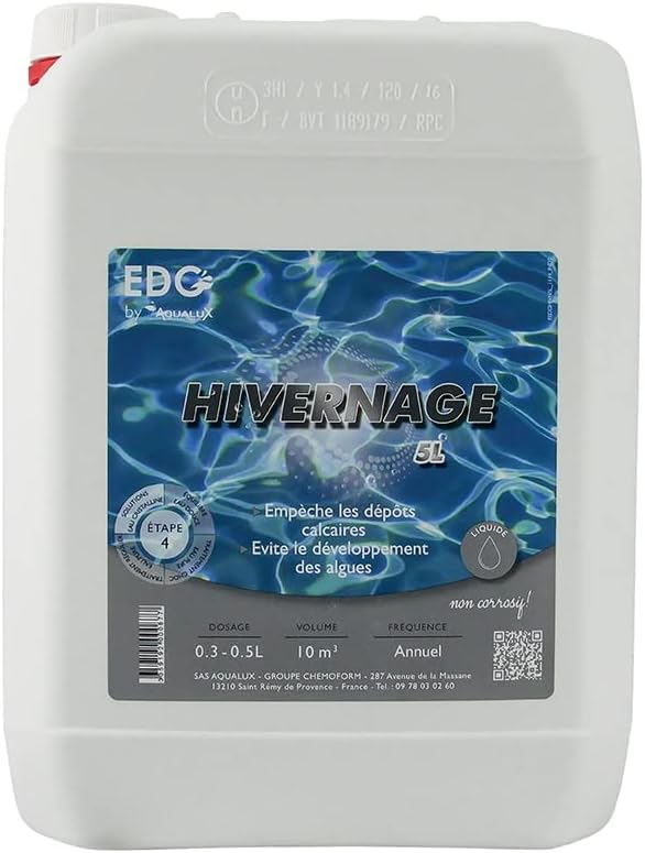 Produit d’hivernage piscine 5L - Marque EDG by Aqualux
