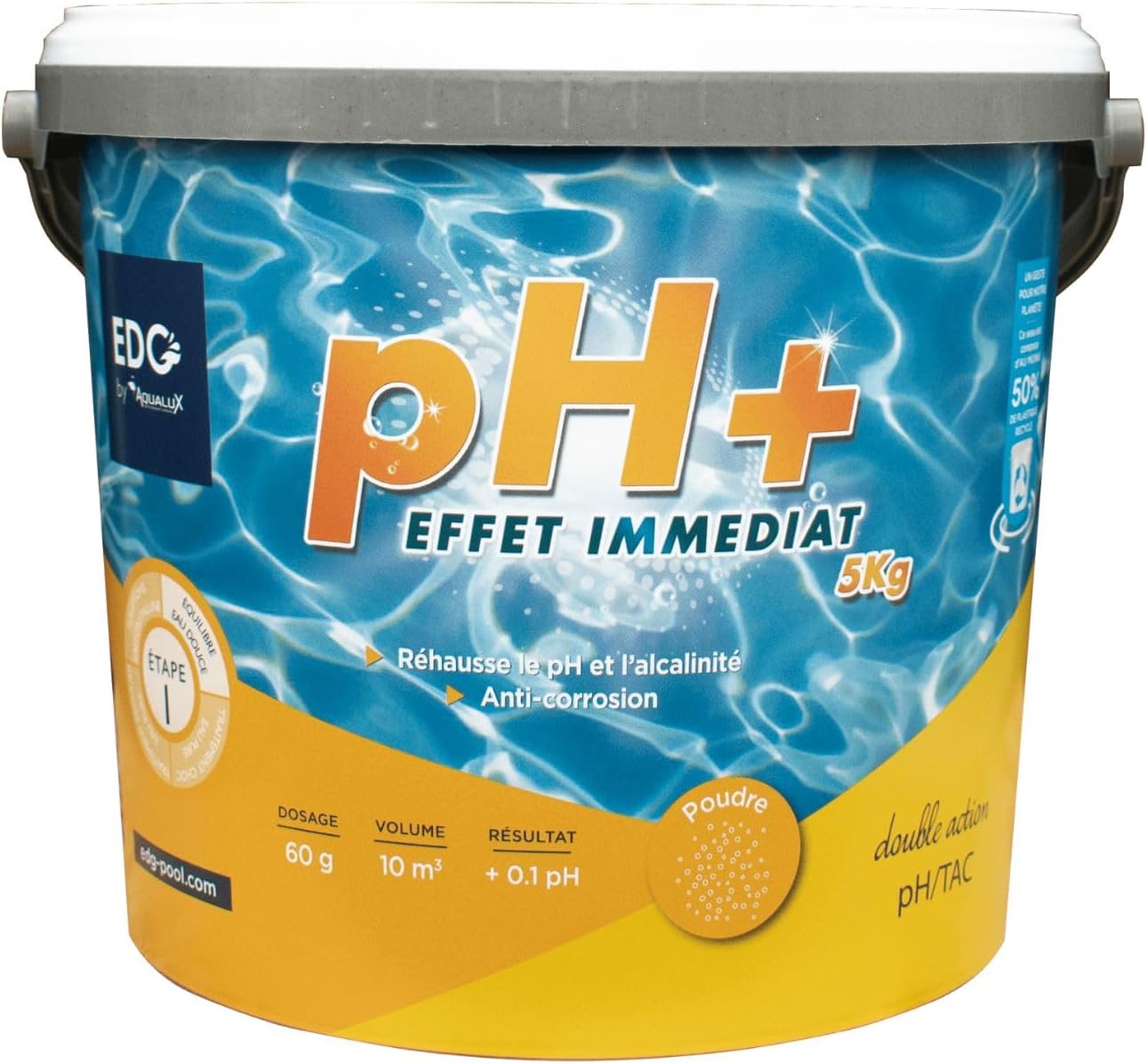pH Plus Piscine - Seau 5kg - EDG